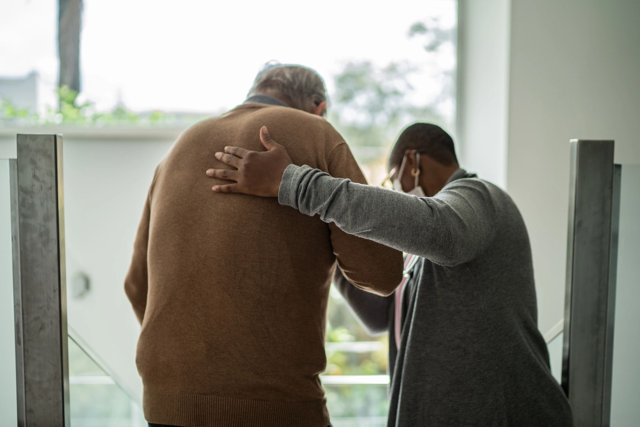 social worker helping seniors