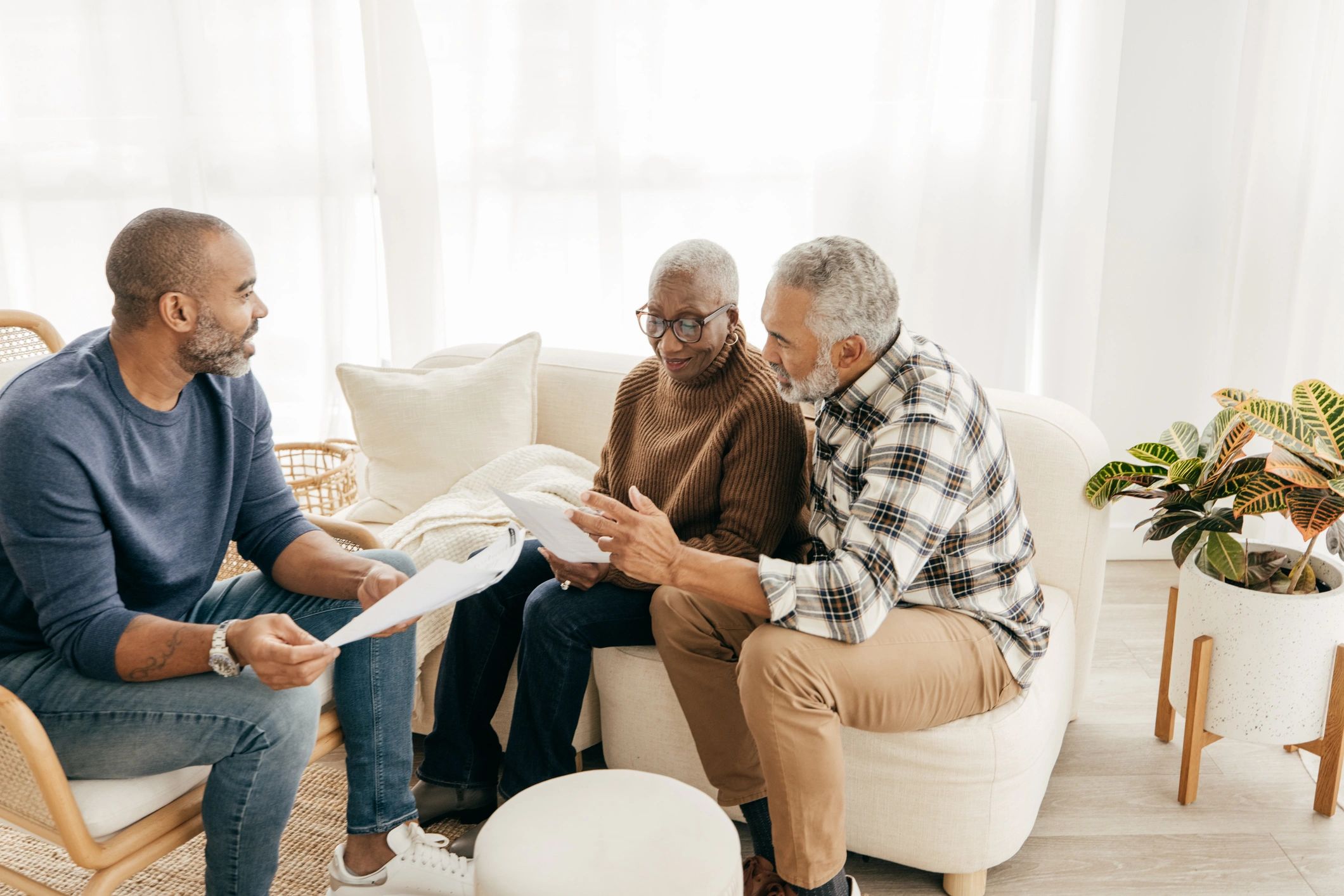 consultation with senior and family